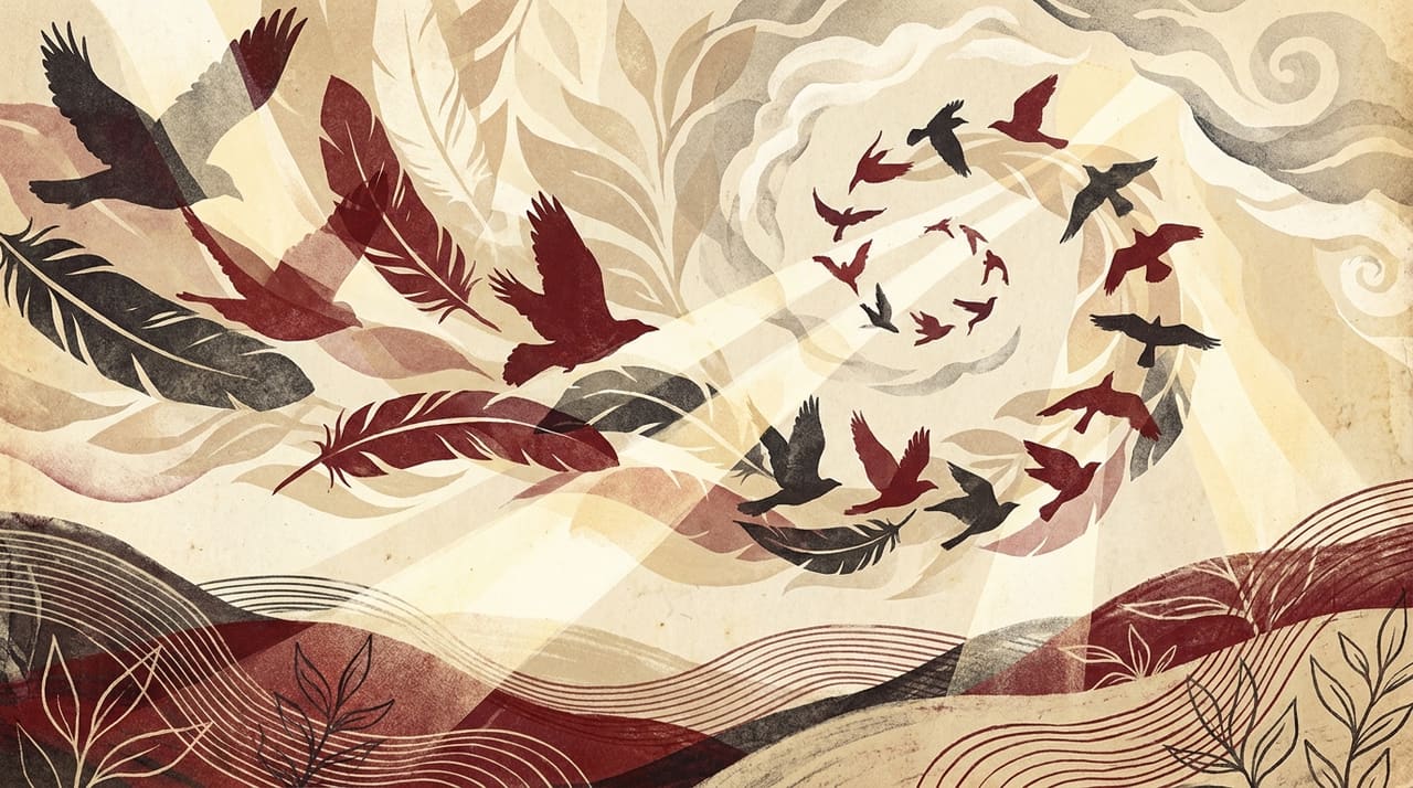 Illustration evoking the 555 angel number