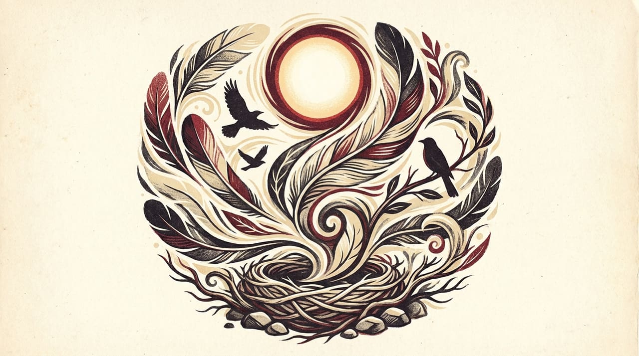 Illustration evoking the 666 angel number