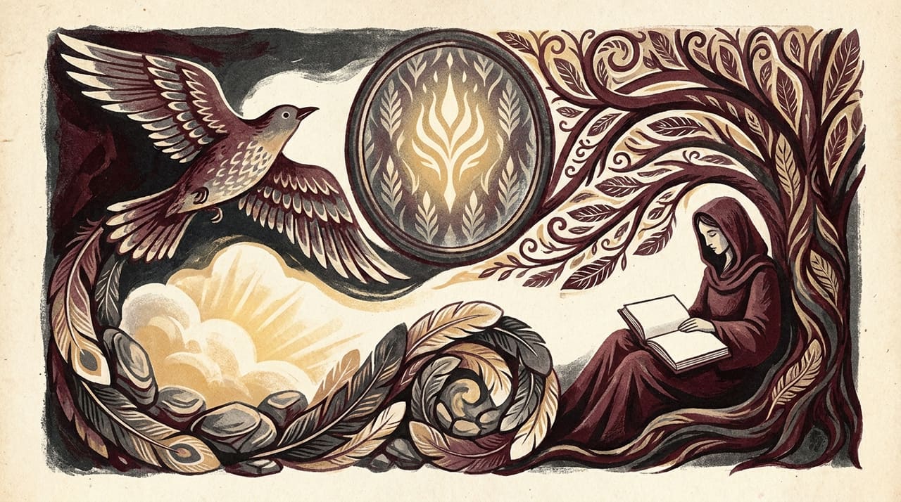 Illustration evoking the 777 angel number