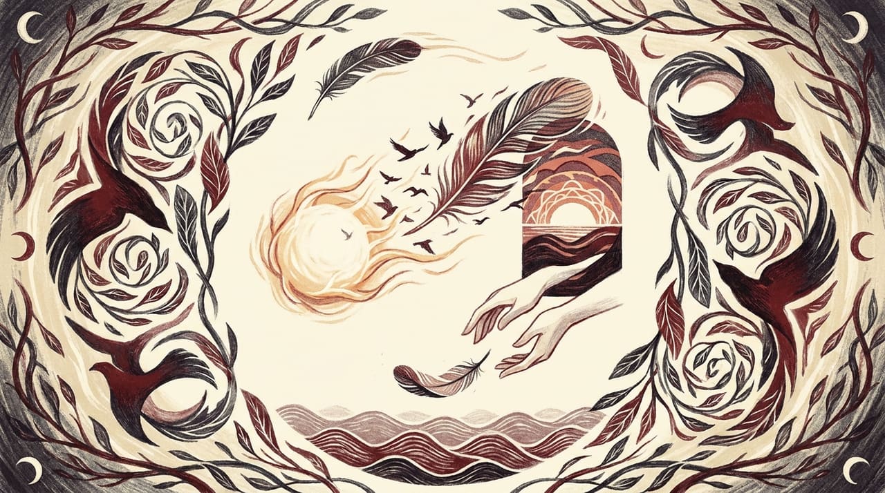 Illustration evoking the 999 angel number