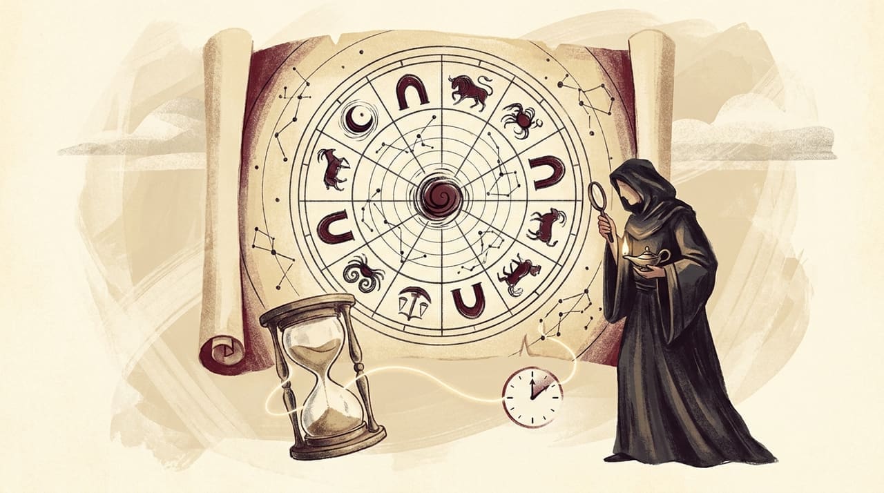Editorial illustration accompanying the article on What is a birth chart?