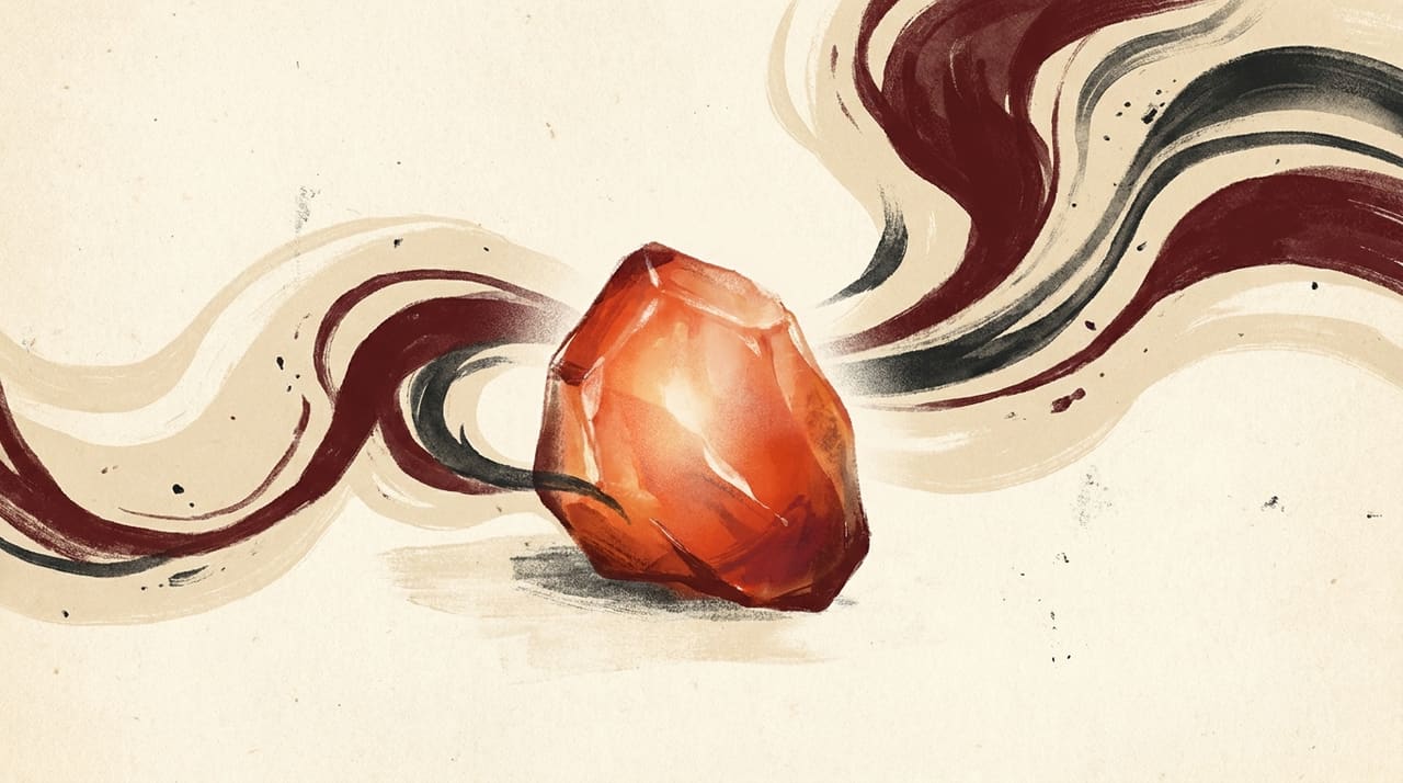 Illustration of Carnelian crystal
