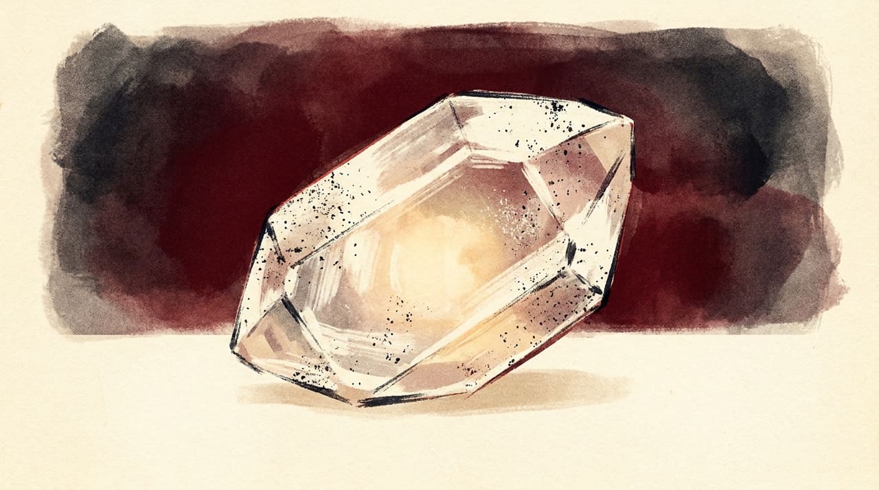 Illustration of Clear Quartz crystal