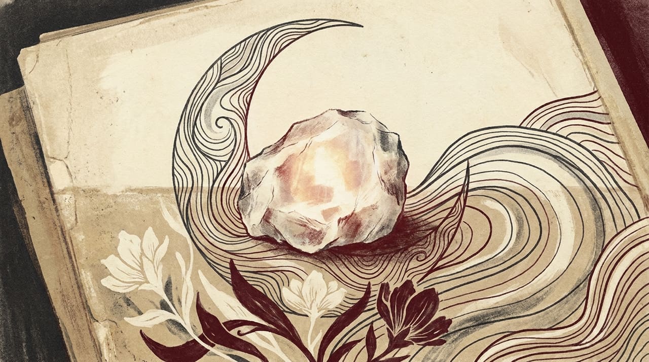 Illustration of Moonstone crystal