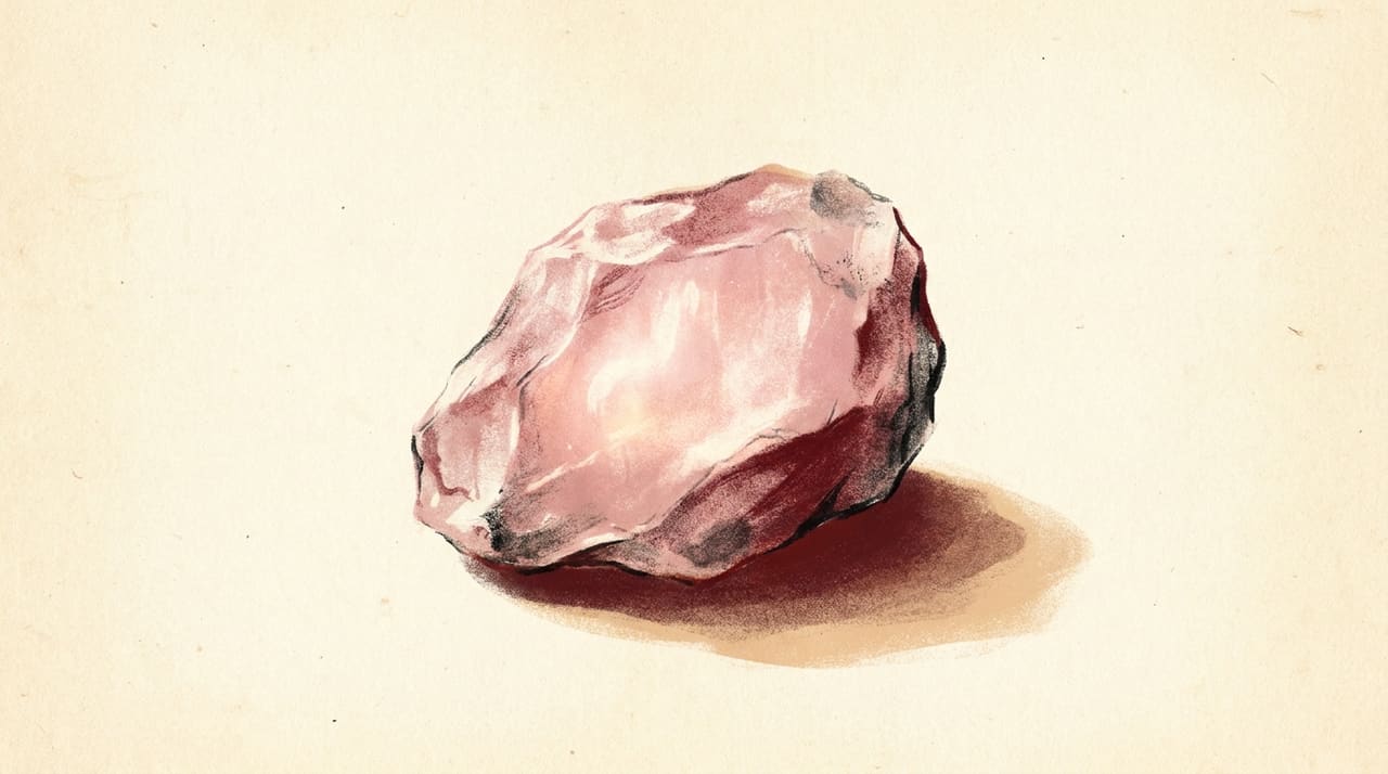 Illustration of Rose Quartz crystal