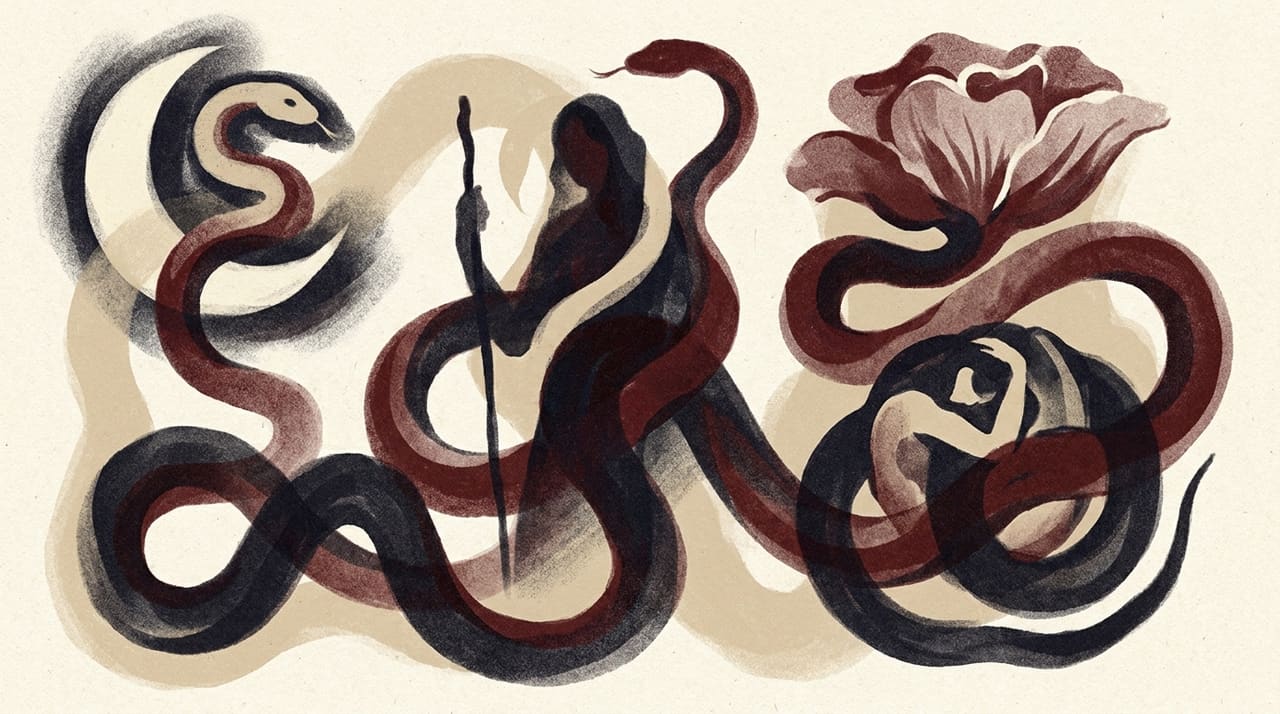 Illustration of a dream about Snakes