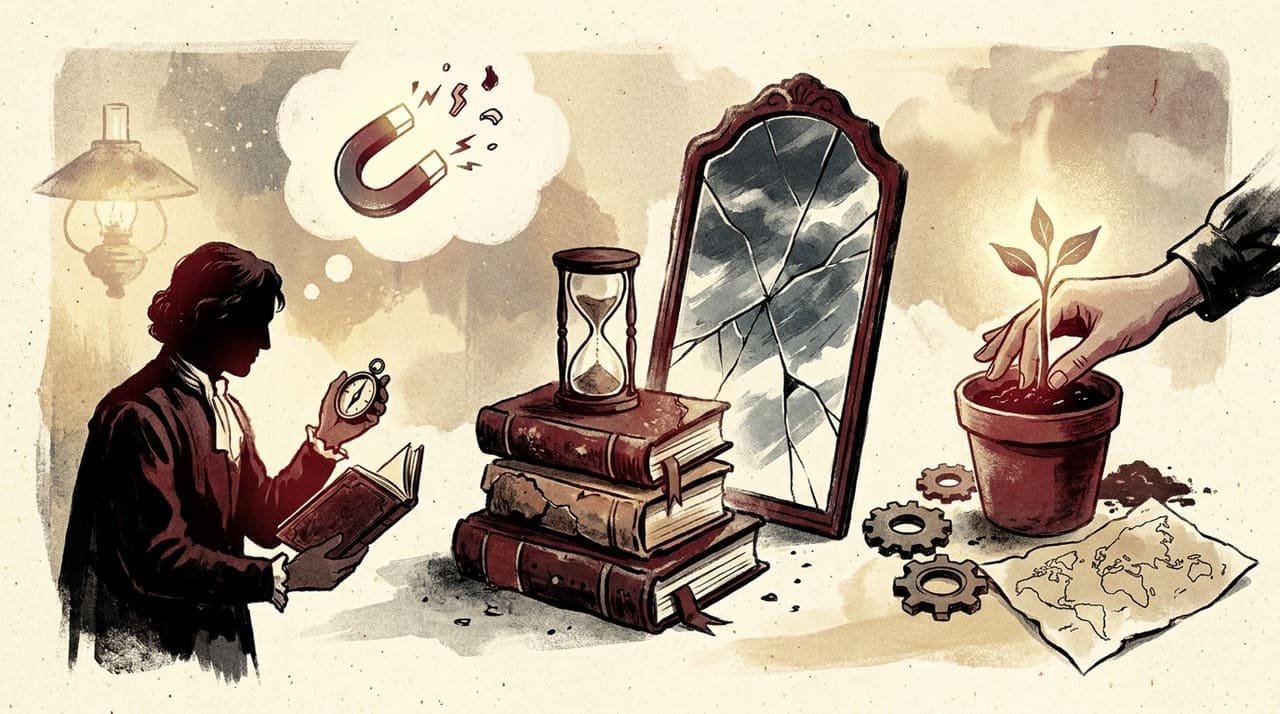 Editorial illustration accompanying the article on The law of attraction, explained