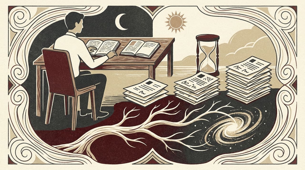 Editorial illustration accompanying the article on The 369 manifestation method