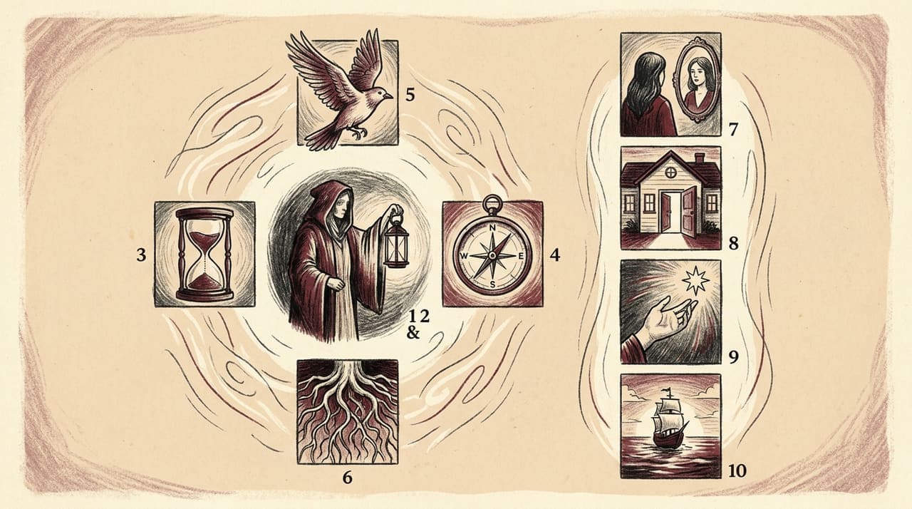 Editorial illustration accompanying the article on The Celtic Cross spread, explained