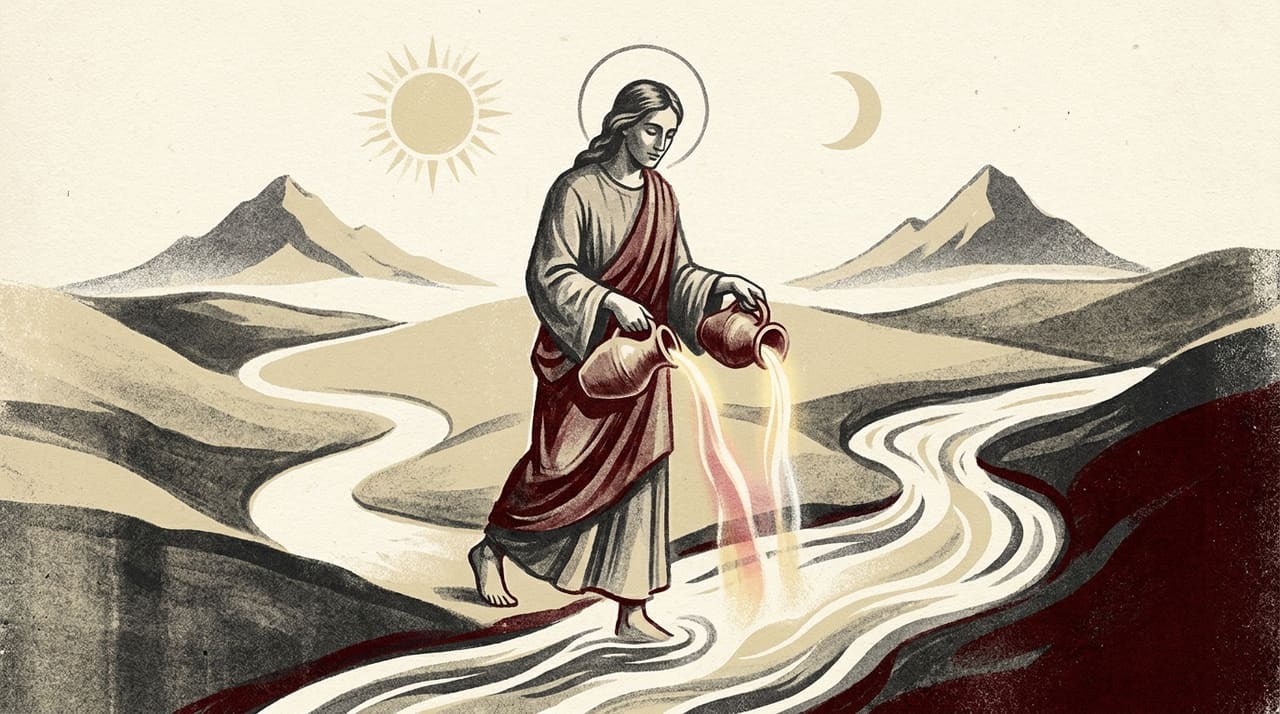 Illustration of the Temperance tarot card