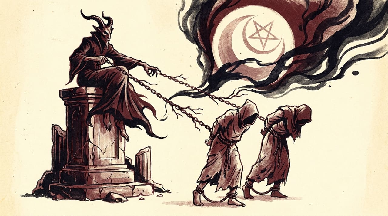 Illustration of the The Devil tarot card