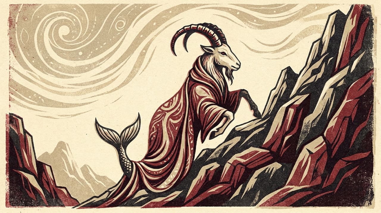 Illustration evoking the zodiac sign Capricorn