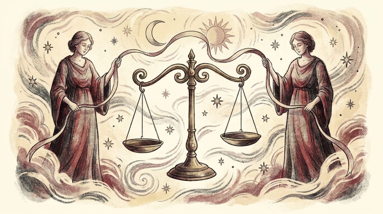 Illustration evoking the zodiac sign Libra