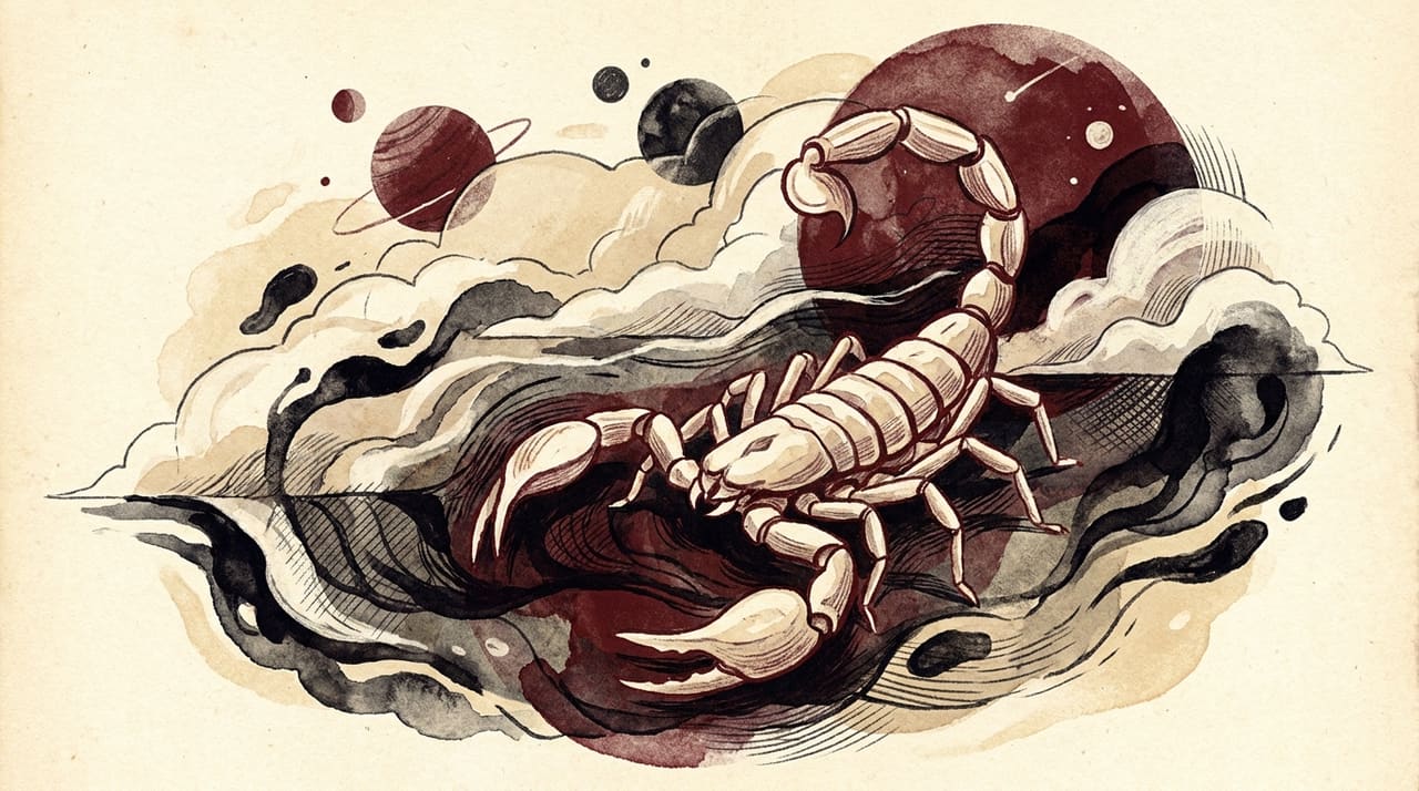 Illustration evoking the zodiac sign Scorpio