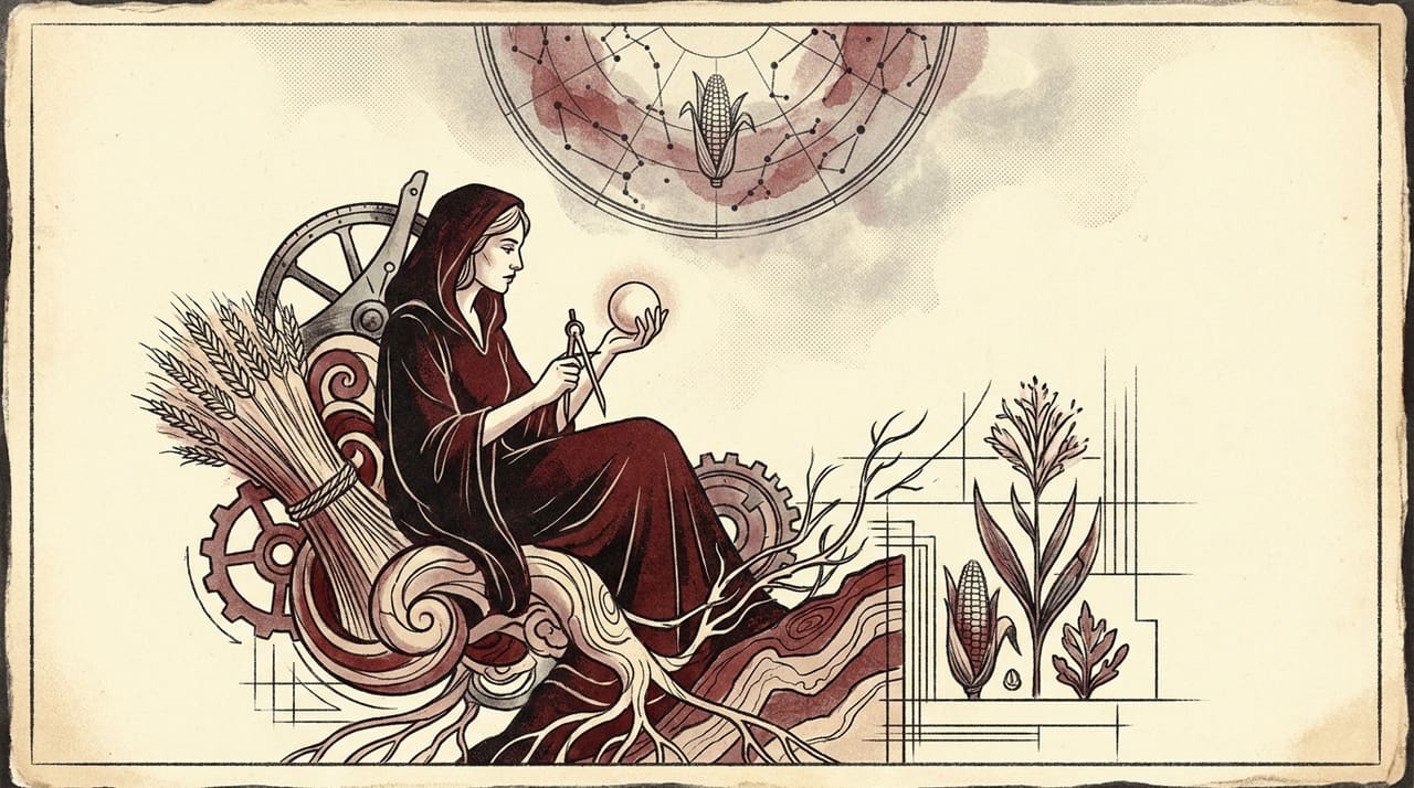 Illustration evoking the zodiac sign Virgo